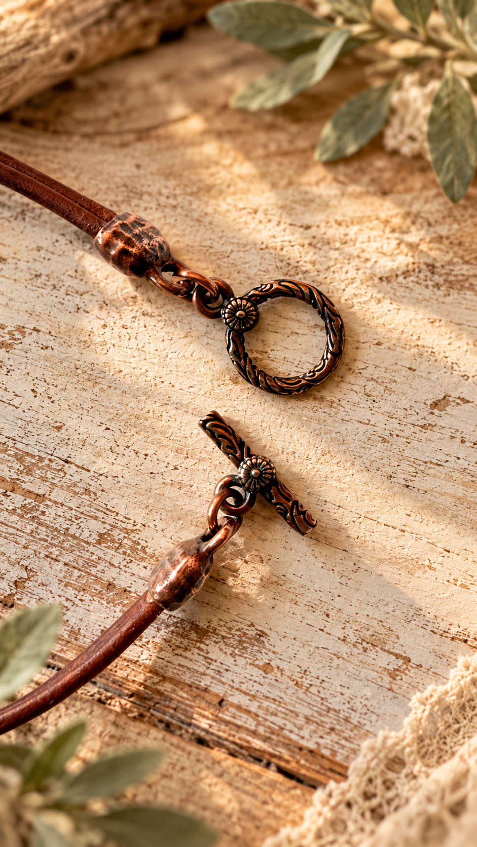 Copper Canyon & Crystal Skies | Rustic Western Bracelet Duo