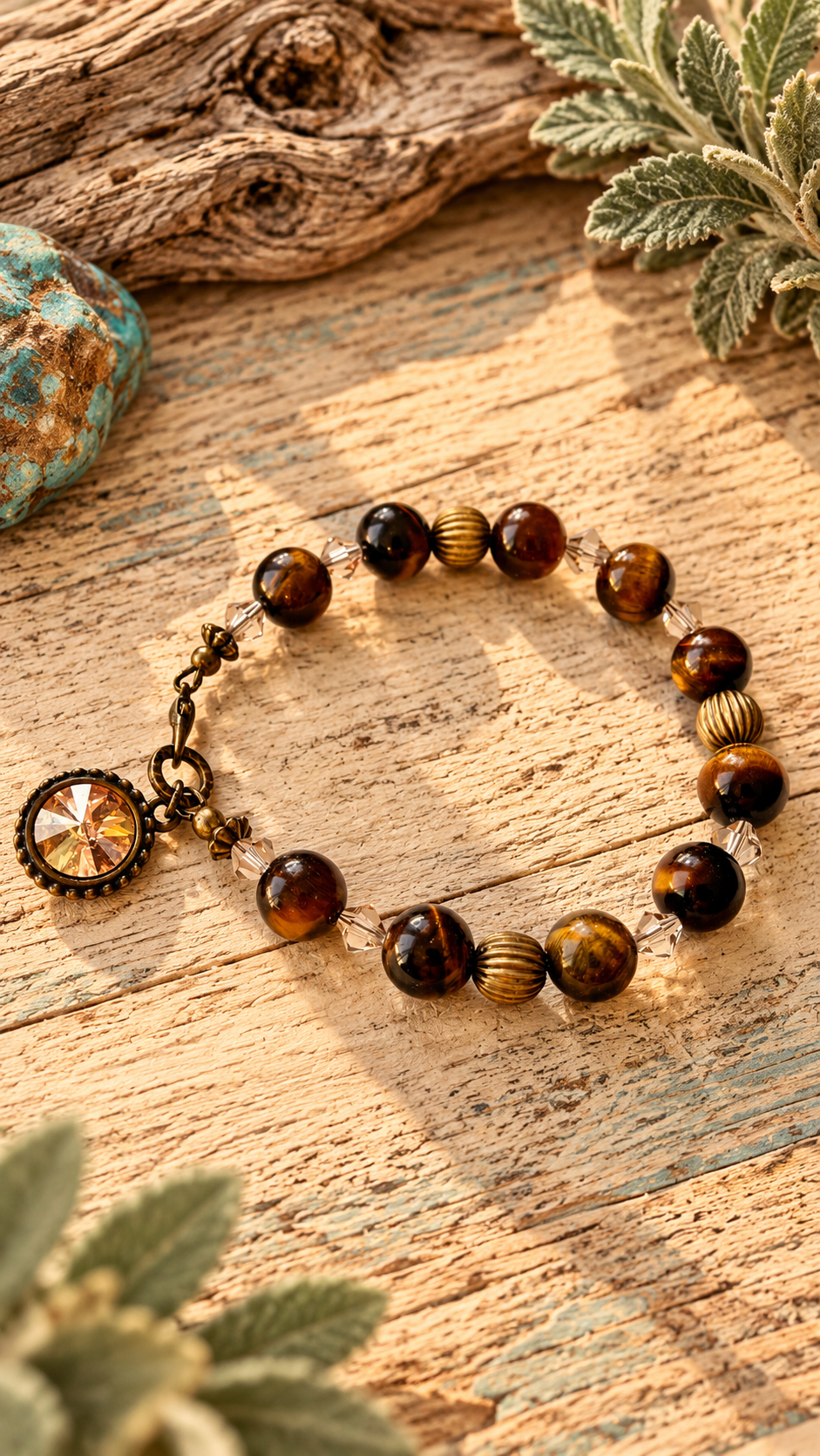 Golden Prairie | Tiger's Eye, Leather & Antique Brass Jewelry Collection