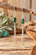 Silver Mesa | Natural Turquoise & Sterling Silver Tassel Earrings